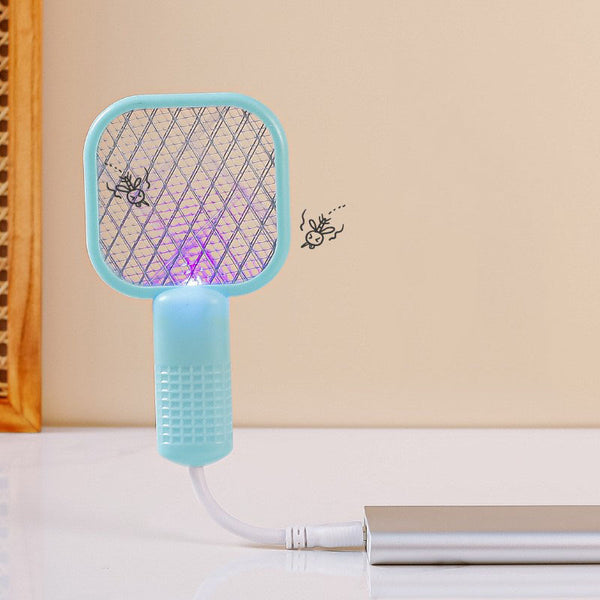 USB Rechargeable Electric Mosquito Swatter with UV Light
