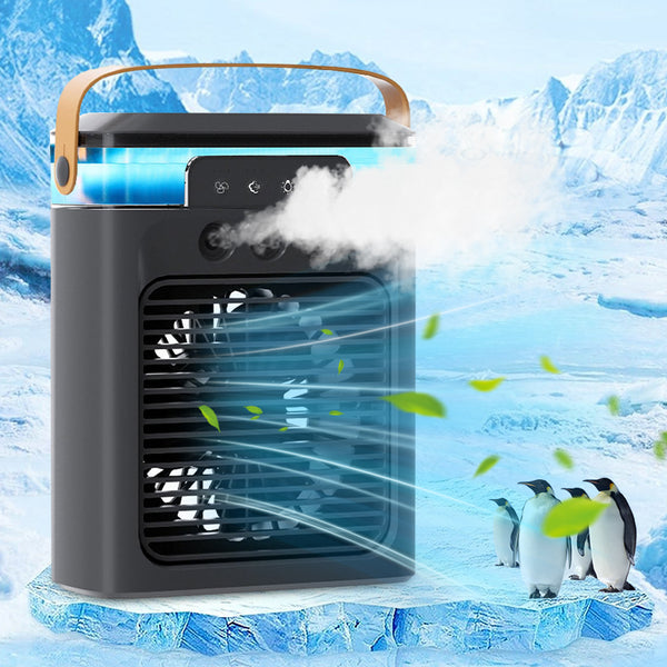 3-in-1 Portable Air Cooler & Humidifier with Purifier – USB Rechargeable